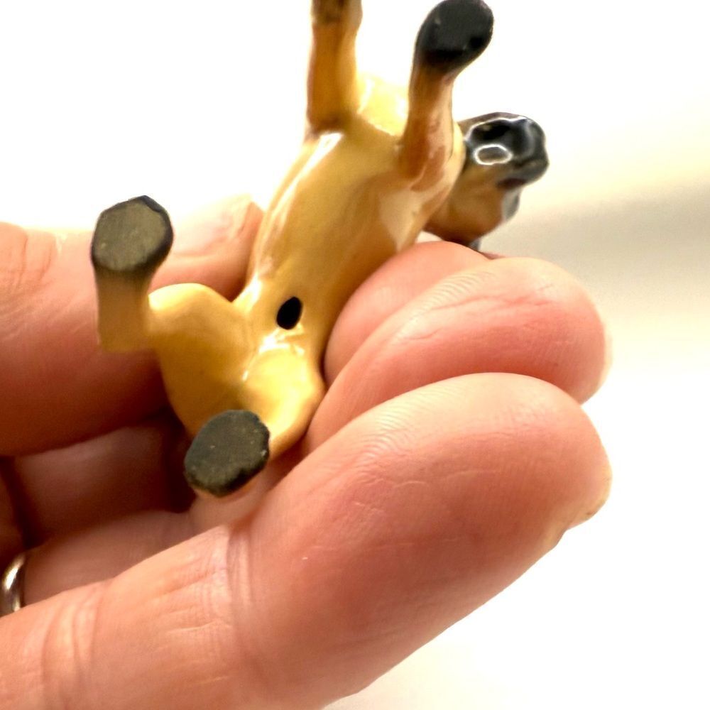Vintage Miniature Retired Hagen-Renaker Brown Boxer Dog Figurine - Made In USA - Picture 4 of 6